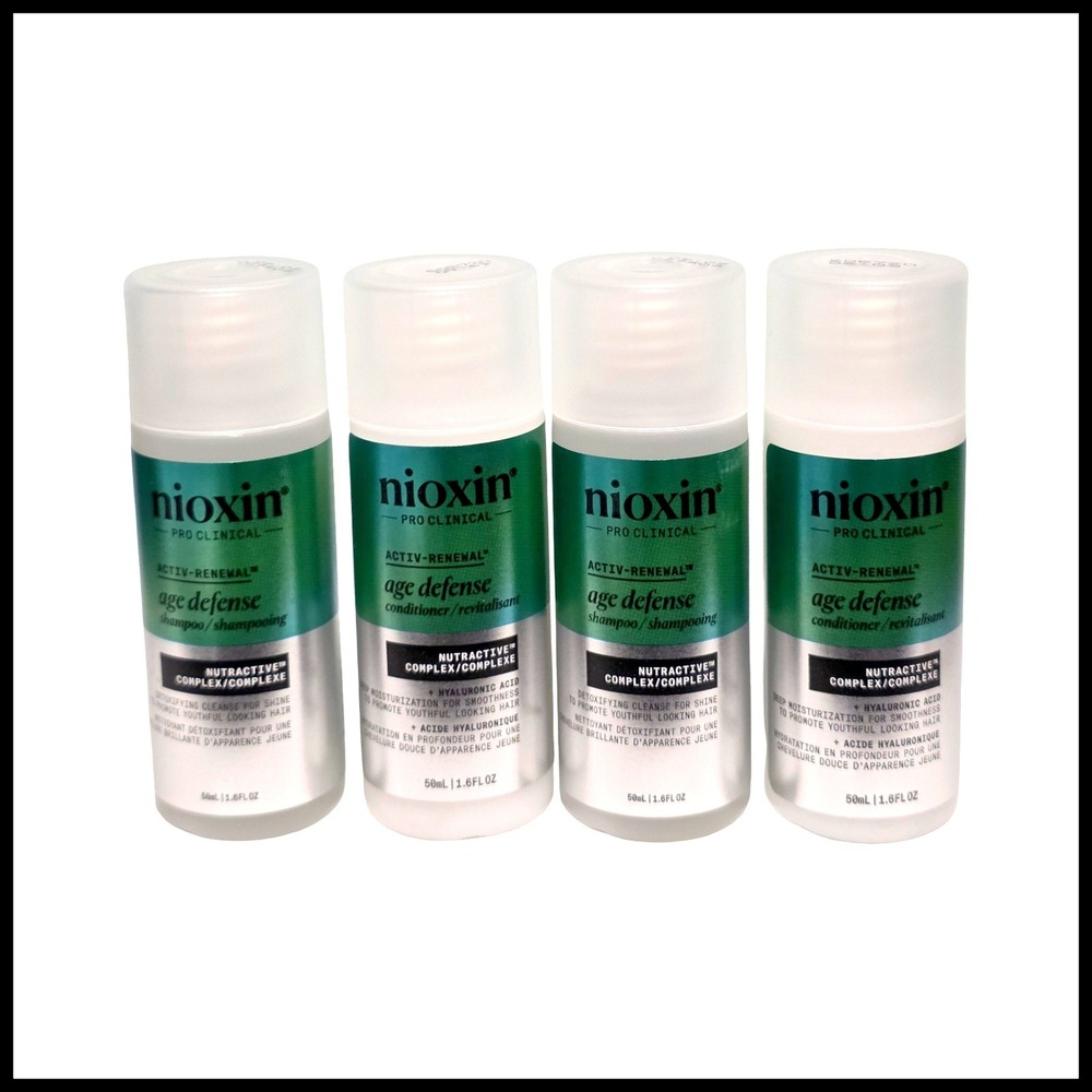 Nioxin Pro Clinical Activ-Renewal Age Defense Shampoo Conditioner Set 4pc 1.6oz